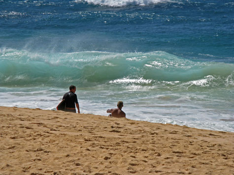Surfing at Manly Beach